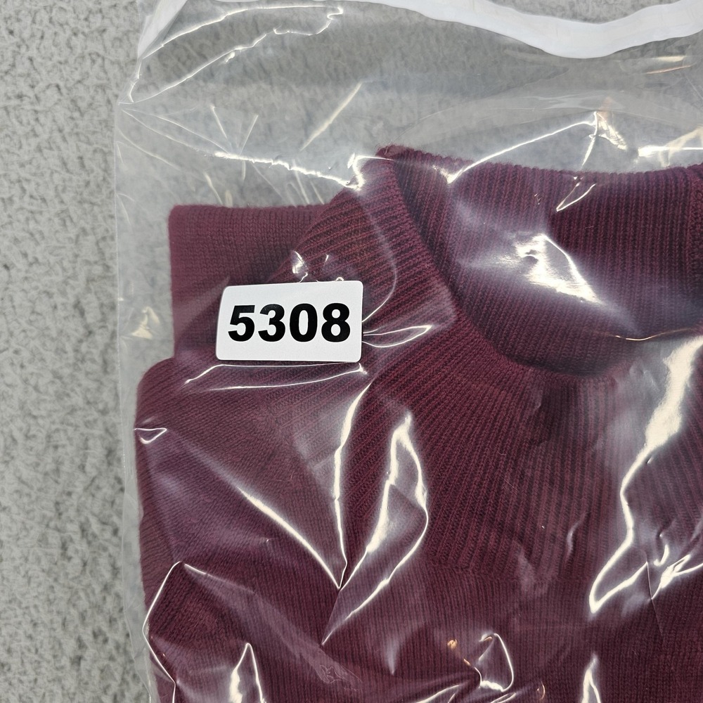 The Edinburgh Woollen Mill Sweater Womens Small Red Lambswool Mock Neck Knit - Picture 9 of 9